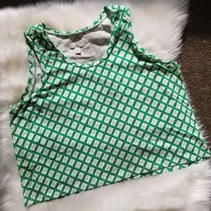 SALE! Green Plaid Checkered Crop Tank Top